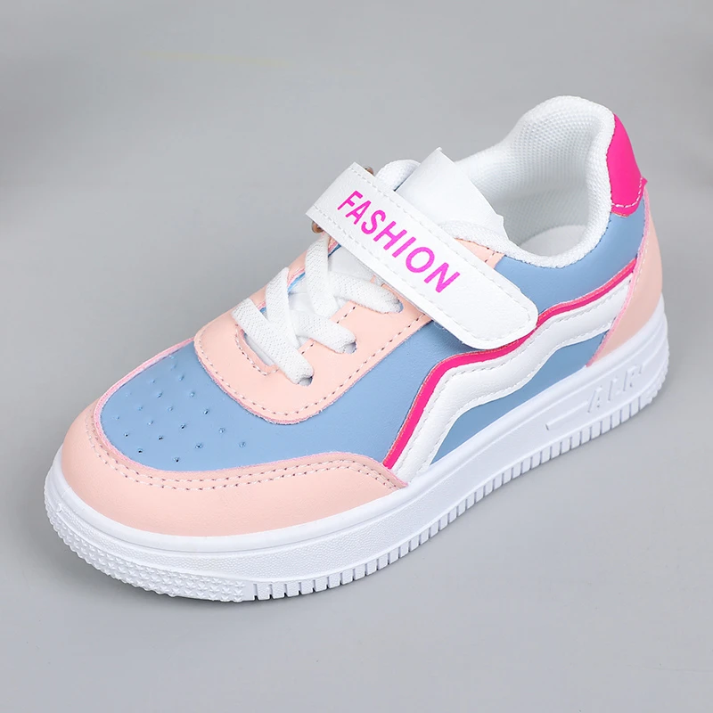 Girl\'s Fashion Non-slip Sneakers Pink New Casual Shoes Students Running Shoes Kids Children Girls Breathable Outdoor Shoes