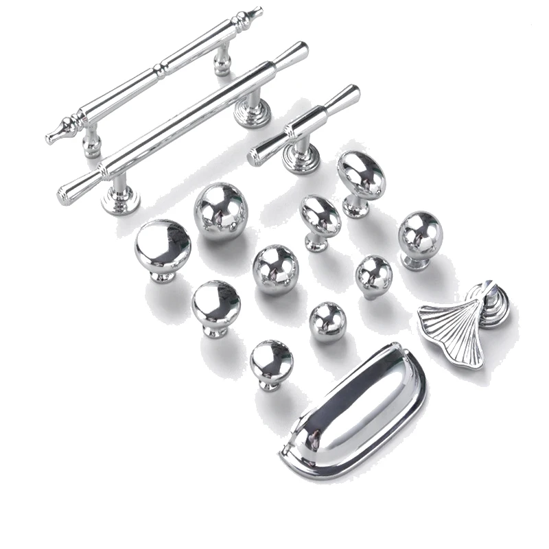 

Modern single-hole brass drawer pull handle with vintage French cabinet door knob in gold pure copper Chinese handle