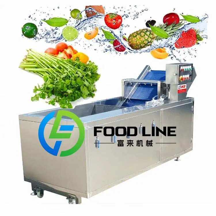 Lavadora automática de limpieza de patatas dulces, cebolla, tomate, limón, maní, mango, fresa, fruta, vegetal, lavadora de burbujas de aire