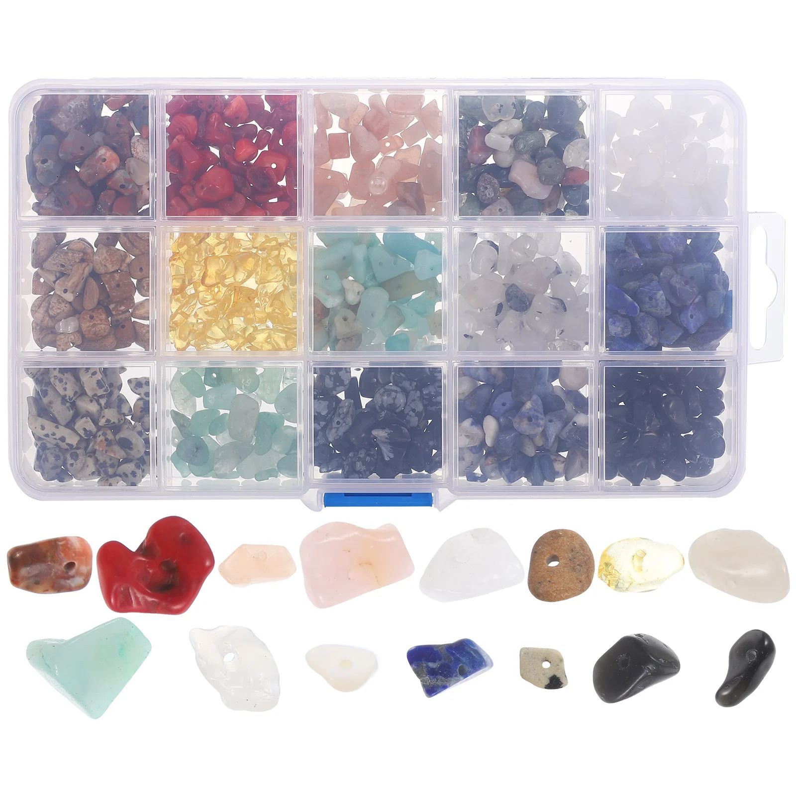 

Box of Irregular Natural Stone Beads Gemstones for DIY Jewelry Making Bracelets Necklaces Craft Supplies Stone Beads