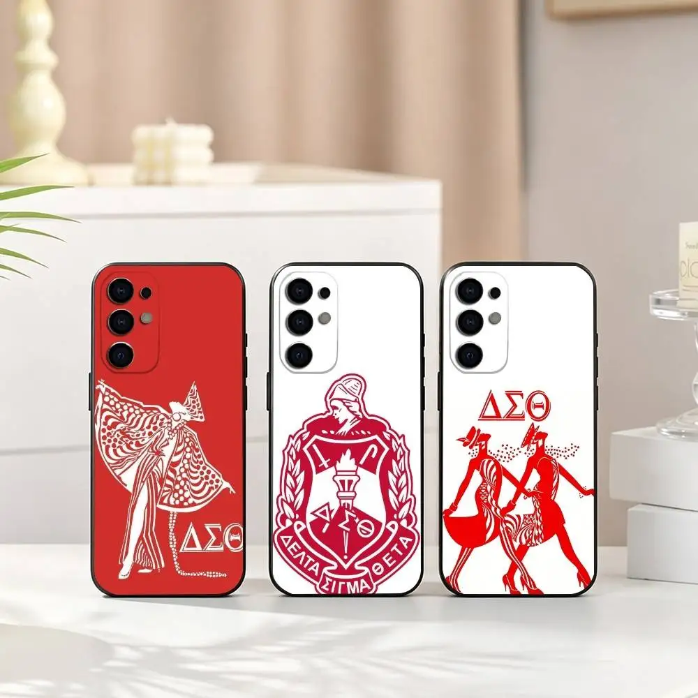 Delta Sigma Theta Sorority gift Phone Case For Samsung S25,S24,S21,S22,S23,S30,Ultra,S20,Plus,Fe,Soft Silicone Black Cover