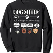 Polarshe Funny Dog Faces Animal Lover Dog Sitter Gift Unisex Crewneck Sweatshirt