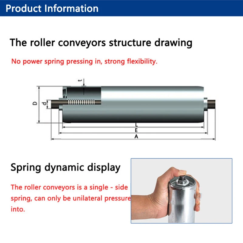 1pc Tube Dia 25mm Galvanized Roller Conveyors Carbon Steel Total Length 100 150 200 250 300 350 400 450 500 550mm Axis Dia 8mm