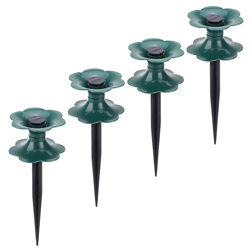 

4 Pcs Watering Pipe Wheel Garden Hose Holder Spike Stakes Guides Roller Heavy Duty Winding Pipe Wheels Lawn Patio Greenhouse