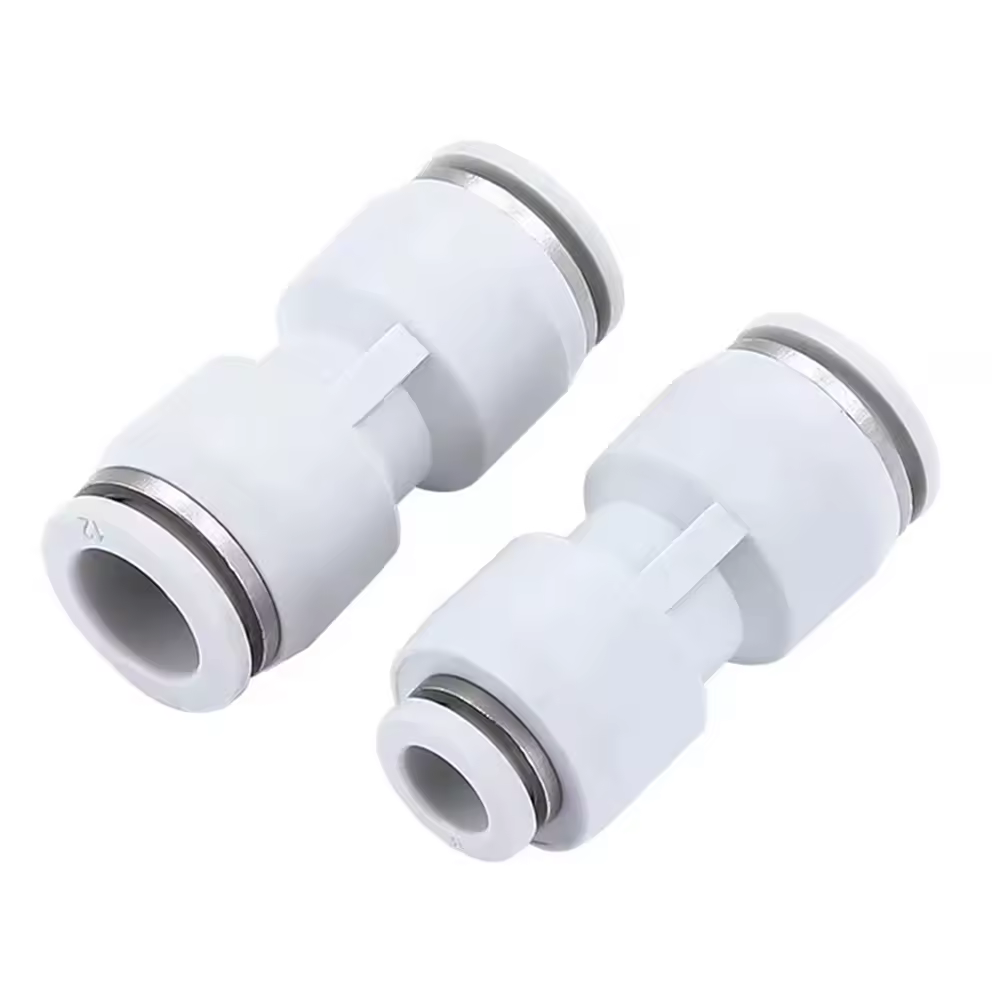 PU PG Pneumatic Quick Connector PU Pipe Air Hose 4mm 6mm 8mm 10mm 12mm 14mm 16mm White Plastic Connector Diameter Reduction