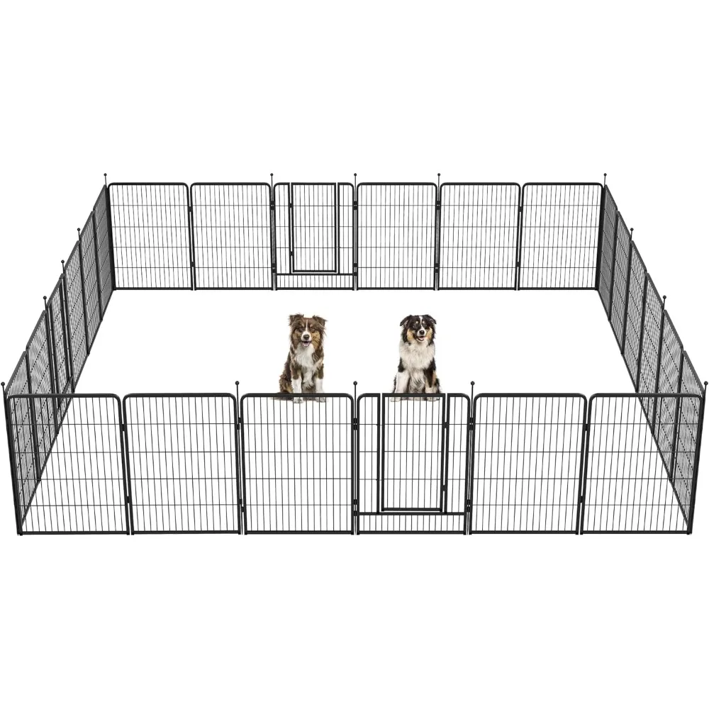 

Instant Dog Playpen, Portable Pet Fence for Outdoor, RV Trips, and Camping, 40inch, 24 Panels for Medium and Large Dogs