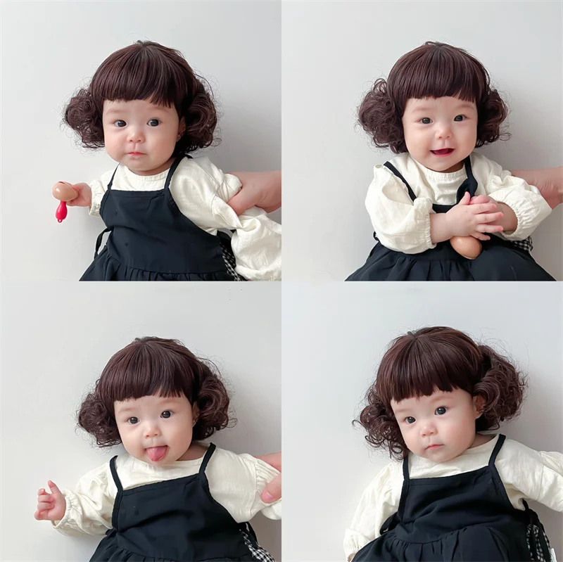 Cute Hair Accessories Baby Boy Girl Cosplay Wig Hat Cap Hairpiece New Year Christmas Children Kids Headwear Photograph Props