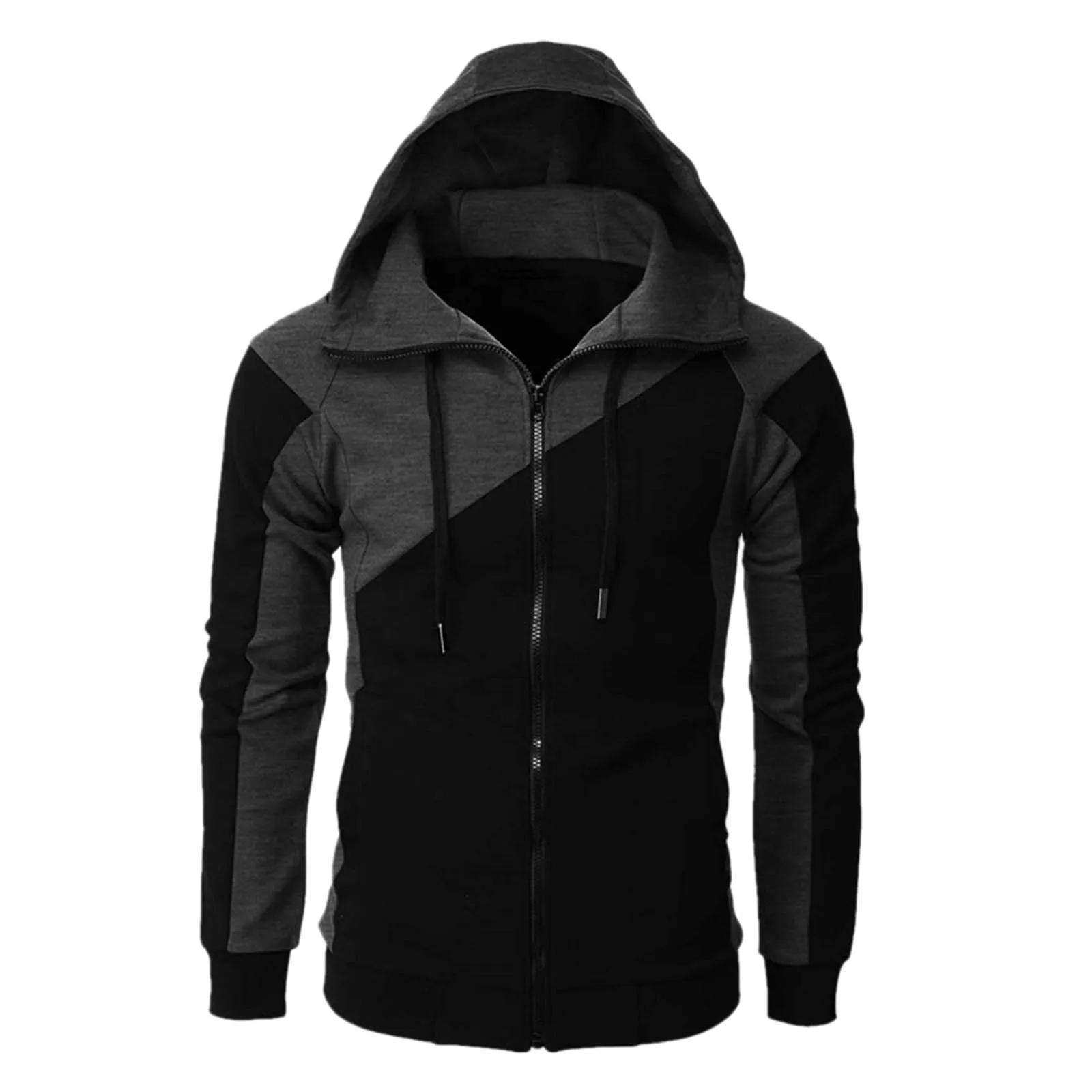 Men Hoodies Fashion Men Zippered Pocket Drawstring Sport Hoodies Sweatshirt Jacket Top Boy Sweatshirt For Hoodies Sweatshirt ﻿