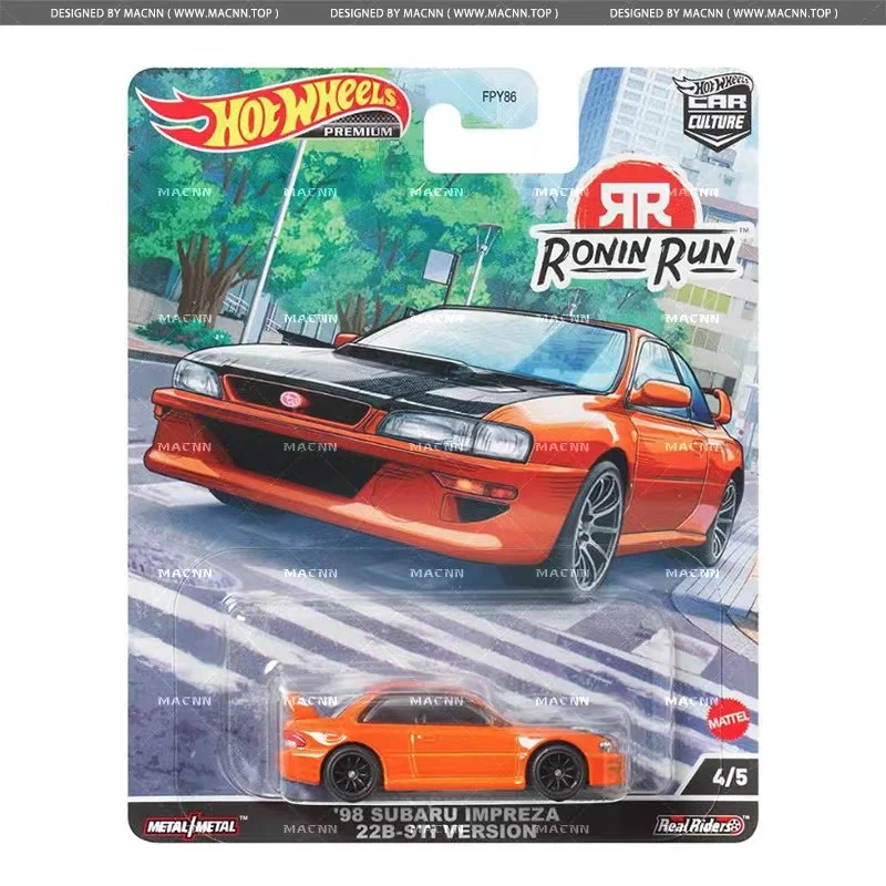 Original Hot Wheels Premium Car Model Ronin Run Sport Automobile Toyota Starlet Nissan Mazda RX7 JDM Toys for Boys Alloy Diecast