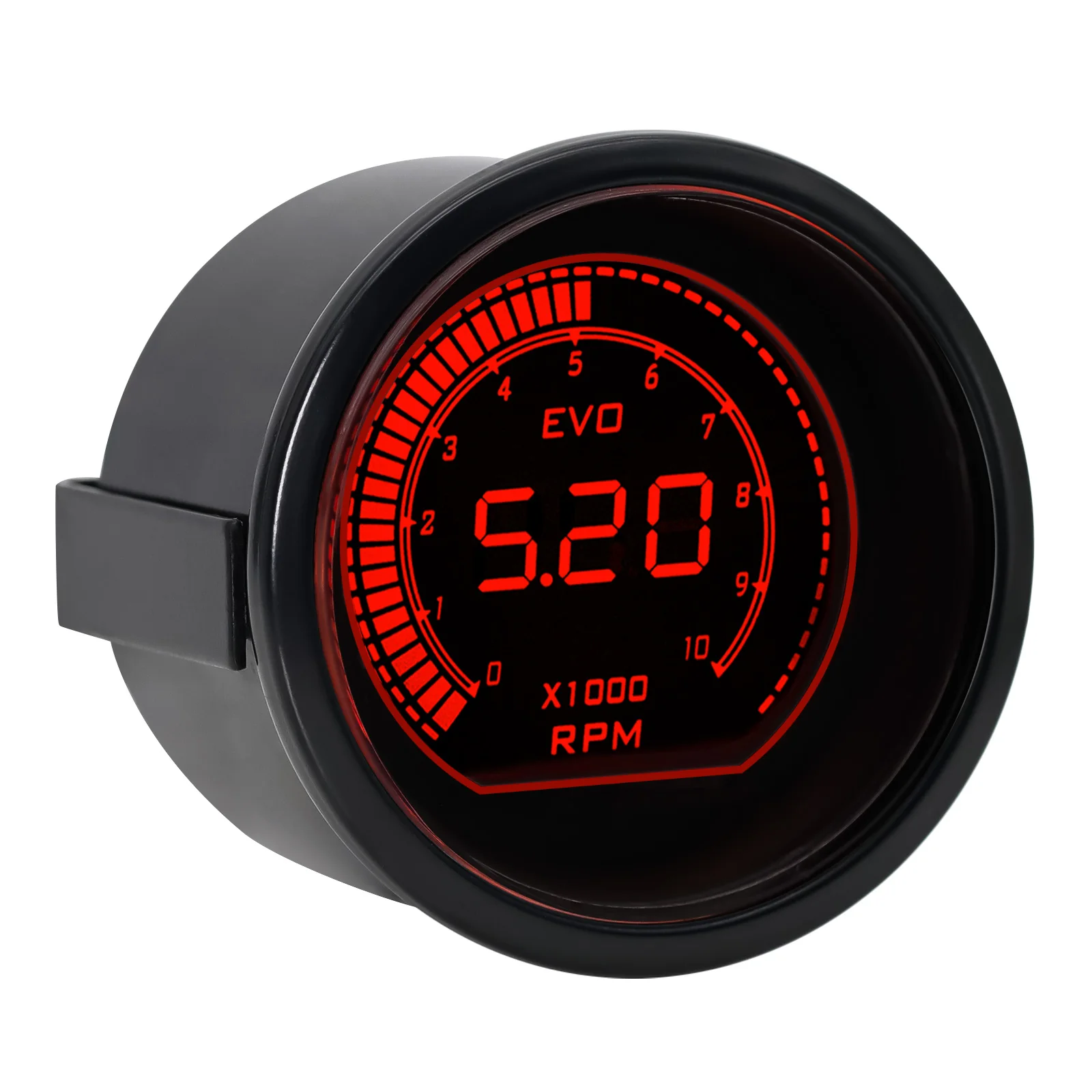 Lente de humo de 52mm para coche de gasolina, tacómetro de 12V, medidor de temperatura de agua/aceite, Turbo Boost, medidor de presión de aceite, voltios, EXT