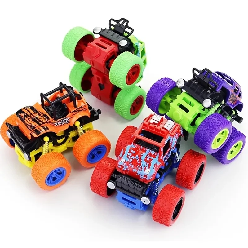 Amazing Double-Sided Pull Back Off-Road Vehicle for Kids - 4WD Inertia Stunt Drive Toy Car as a Perfect Children\'s Gift