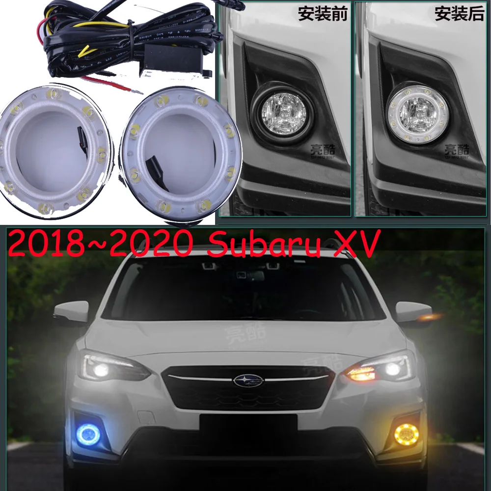 

1set Bumper Headlight For Subaru XV Daytime Light 2018~2020y Car Accessories LED DRL Headlamp For Subaru XV Fog Light