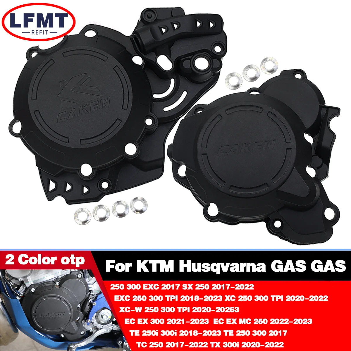 

CAKEN Motorcycle Clutch Protector Ignition Guard Cover For KTM 250 300 EXC SX XC XCW XC-W TPI 2017-2022 2023 For GASGAS EC EX MC