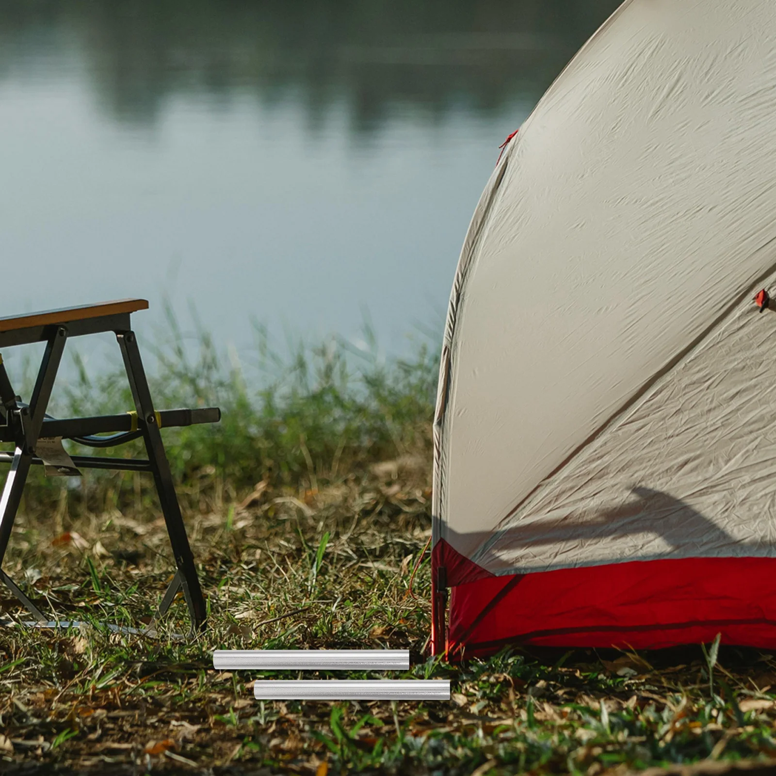 

4pcs Tent Repair Tube Aluminum Alloy Camping Connector Fixing Parts for Tents Tent Accessory Tubes Durable Lightweight