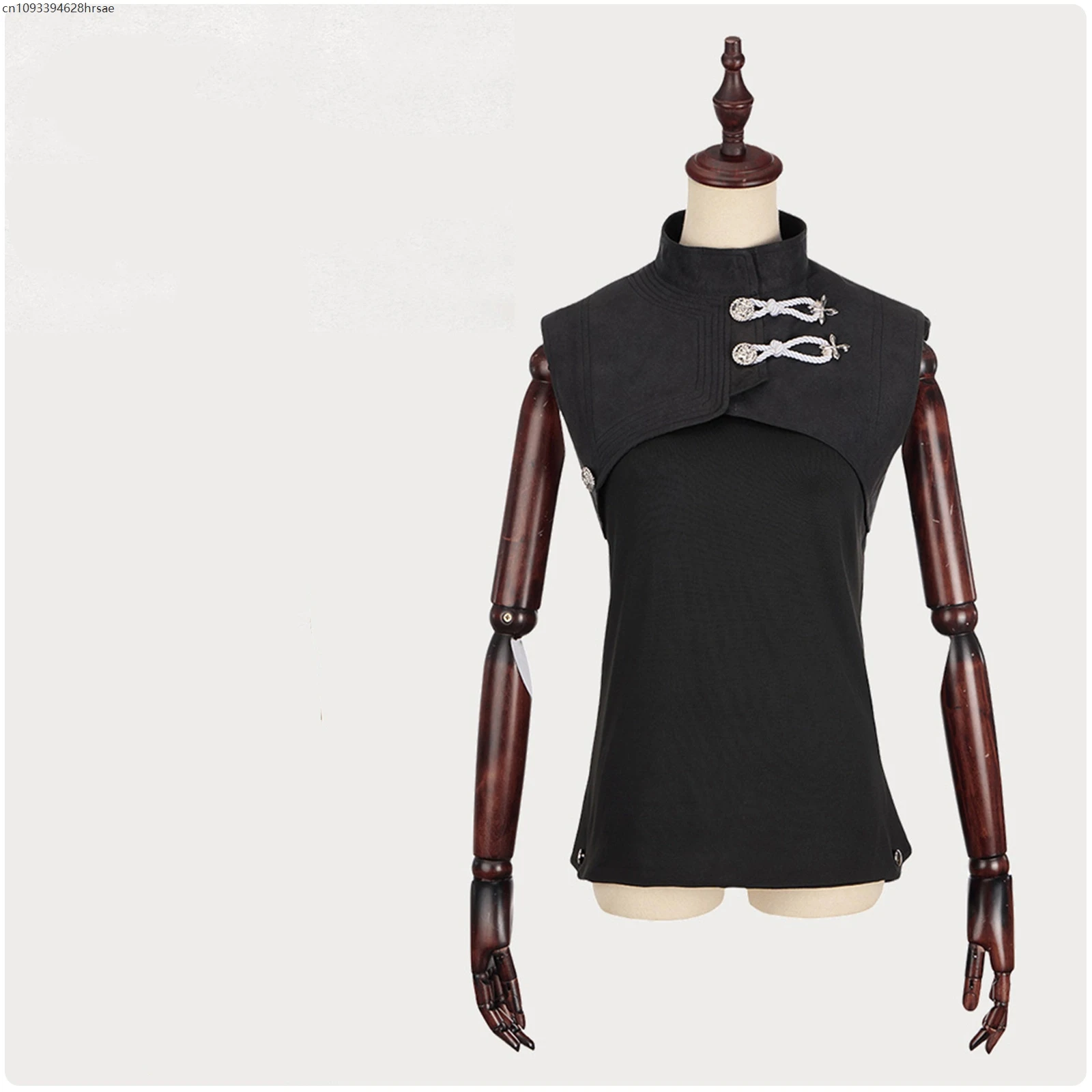 Черный жилет без рукавов, карнавальный костюм для женщин и мужчин, аниме-наряд для взрослых, платье на Хэллоуин, 2025