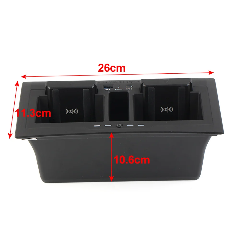 Car Wireless Fast Charger Tray Pad Accessories For Land Rover Defender 90 110 2020 2021 2022 2023