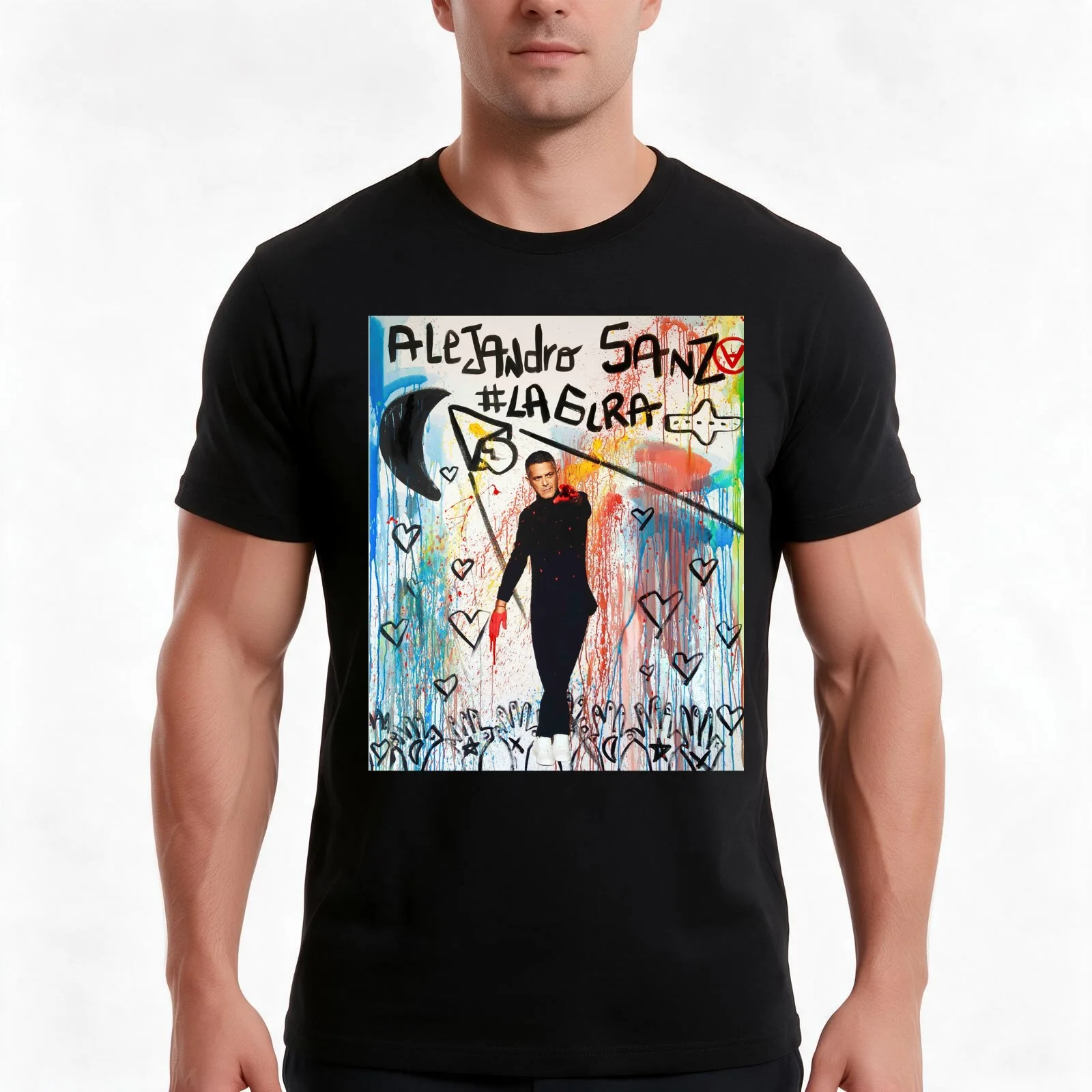 an4 Alejandro dini Sanz marr tour 2019 T-Shirt, Summer Casual Cotton Tee, Oversized Streetwear Tops, Vintage Graphic Print