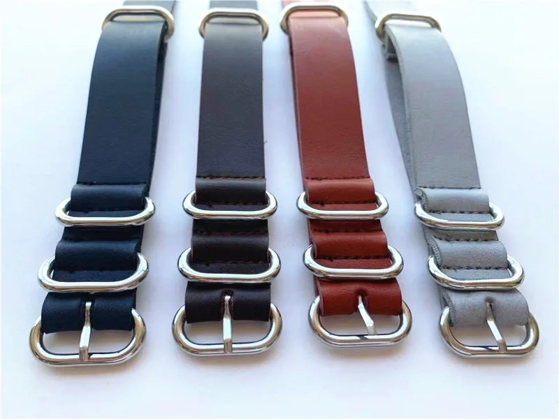 Retro One Piece Loop Leather Watch Strap Band 18mm 20mm 22mm 24mm Bracelet Soft Wrist Belt for Samsung for Huawei for Amazfit