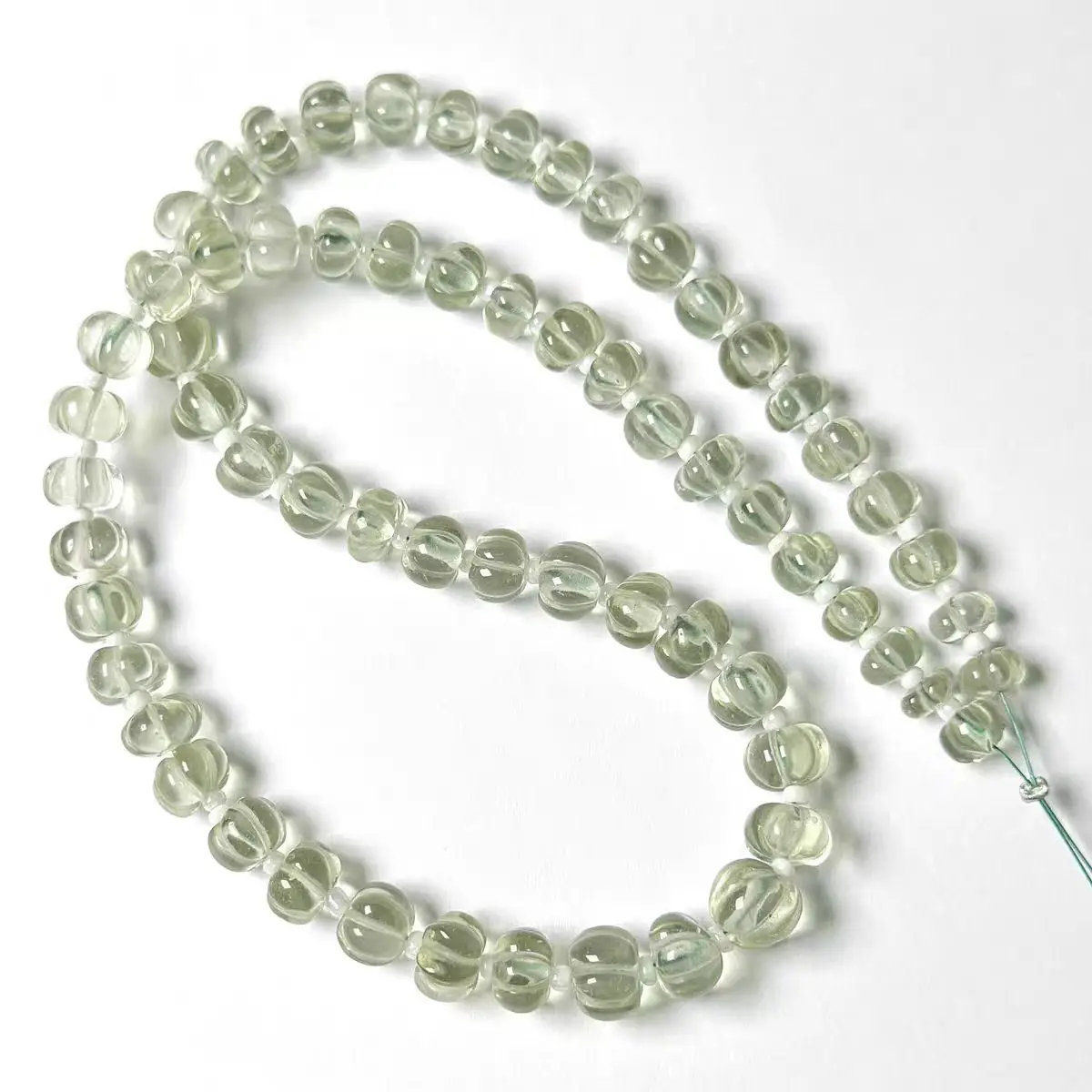 

AAAAA green Crystal carved pumpkin 5-8mm for DIY jewelry necklace 38cm LOOSE BEADS nature