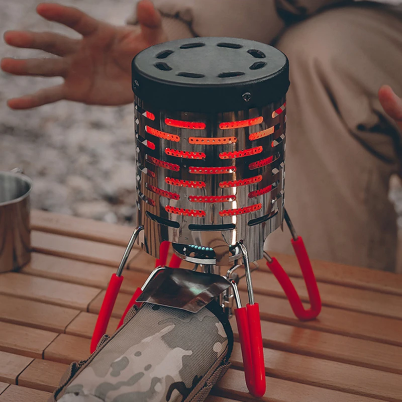 التخييم في الهواء الطلق غطاء التدفئة الصغيرة الفولاذ المقاوم للصدأ مكافحة تحرق معدات التدفئة التخييم خيمة سخان غطاء الفرن المعدات #1