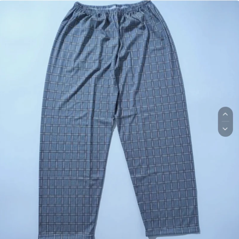Pajama Pants For Men Combed Cotton 100% Thin Plaid Air conditioning Pants Pyjamas Summer Gentleman Sleeping Bottoms Trousers