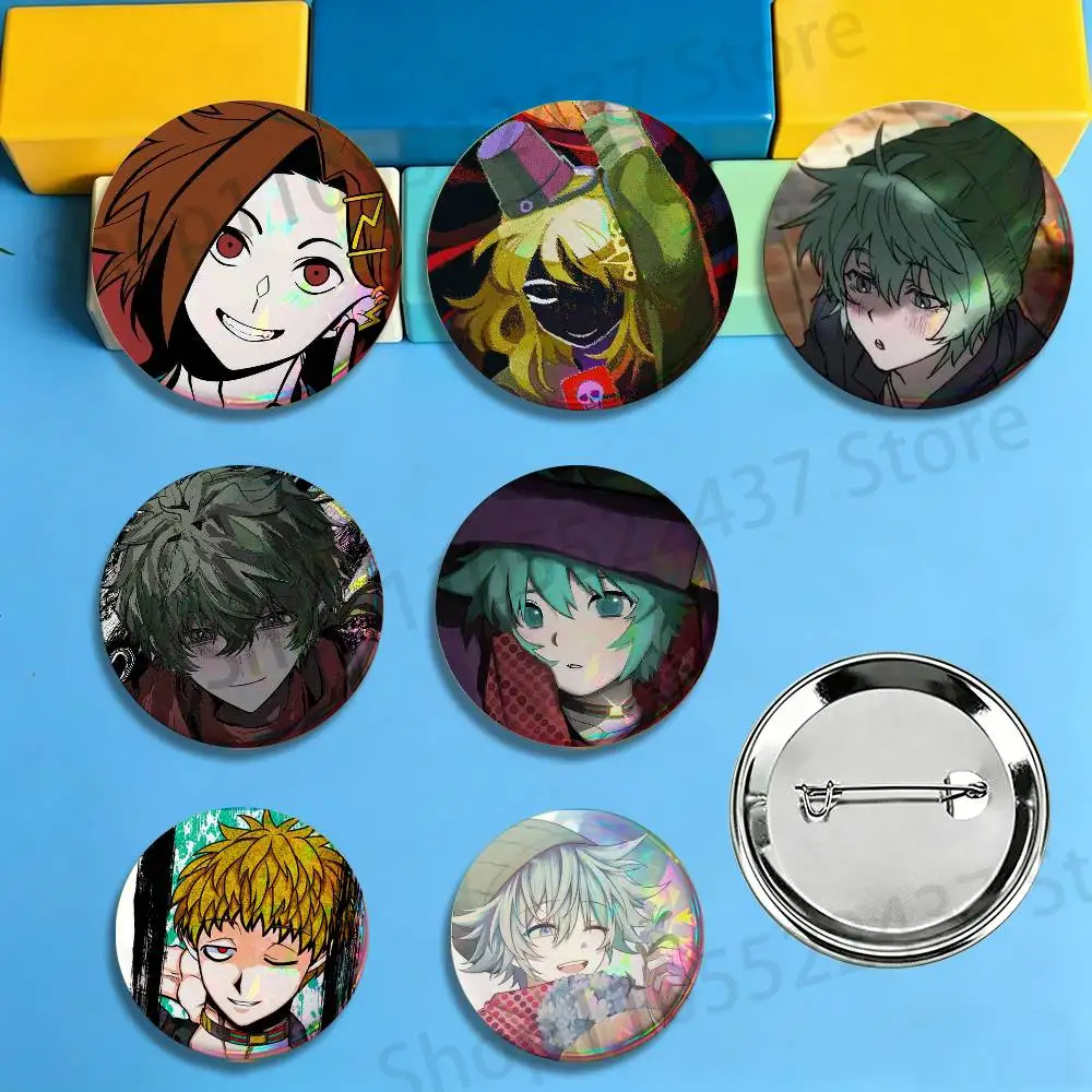 Novel Figure S-Shin T-Tsukimi Enamel Pins Badge Round Brooch for Backpack Decor Accessories 25/32/44/58/75mm