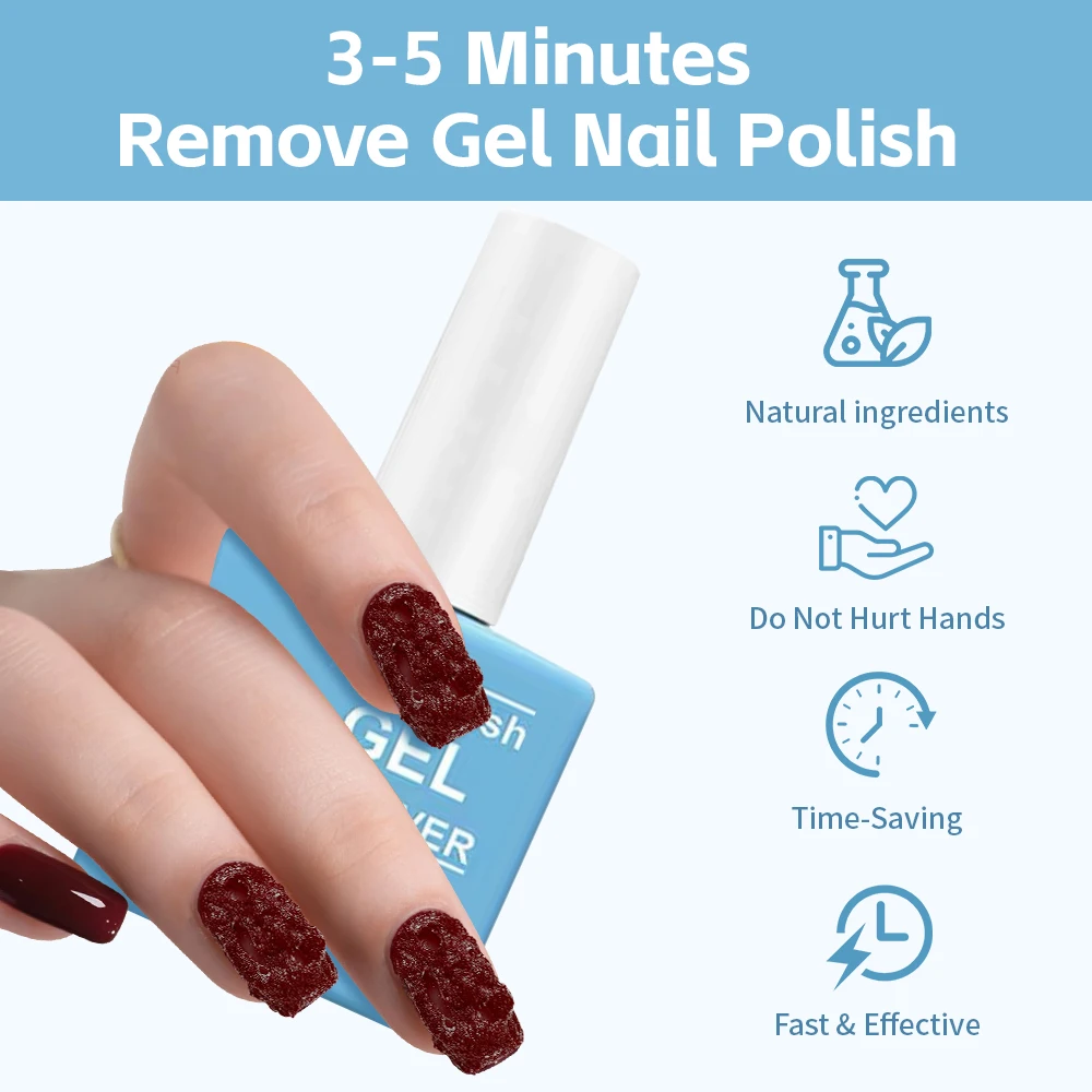 15ml Gel Nail Polish Remover Liquido Professionale Nail Art Cleaner Gel Strumenti per rimuovere lo smalto gel per unghie Rimozione rapida