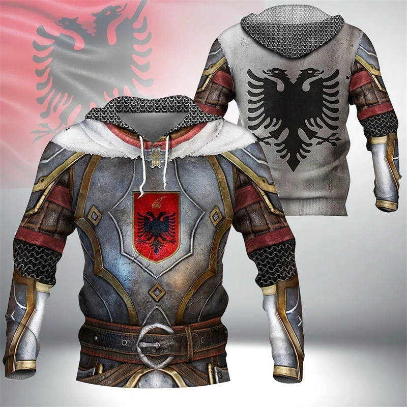 

Newest Fashion 3D Printed Albania Armor Hoodie Hooded Sweatshirts For WomenMen Streetwear Cosplay Unisex High Quality Tops Hoody