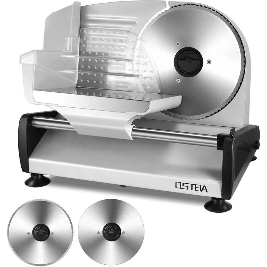 

YASHE Meat Slicer Electric Food Slicer With Child Lock Protection, Removable 7.5'' Stainless Steel Blade And Food Carriage, Adj