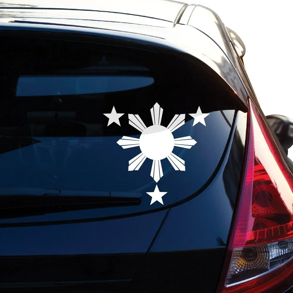 

Car Styling for Philippines Flag 1 Sun and 3 Stars Logo. Filipino Decal/sticker Window, Laptop, Motorcycle