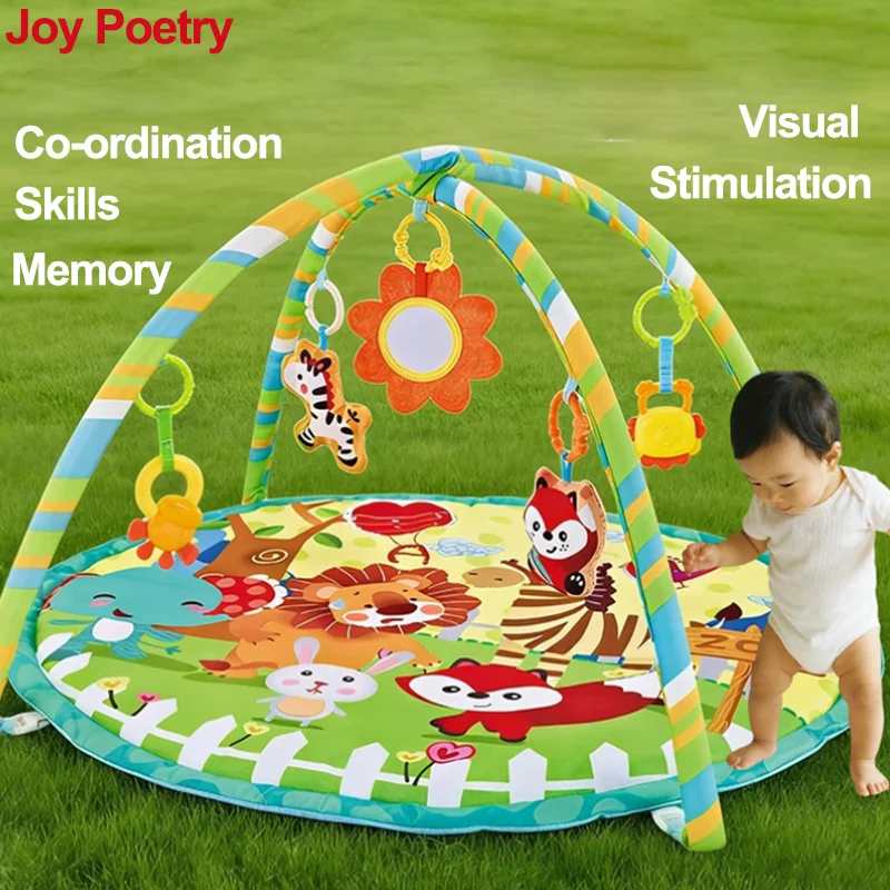 Educational Baby Fitness Frame For Children Play Mat Rack Crawling Blanket Infant Play Rug Gift Kids Activity Gym Infant Toys