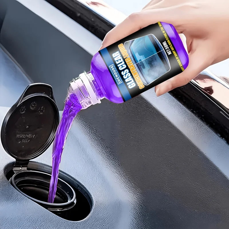 Glass Cleaner Windshield Wiper Fluid, 1:100 Concentrated Solution, Suitable for Removing Water Stains, Tar, and Oxidation Layers, Keeping the Windshield Streak-Free