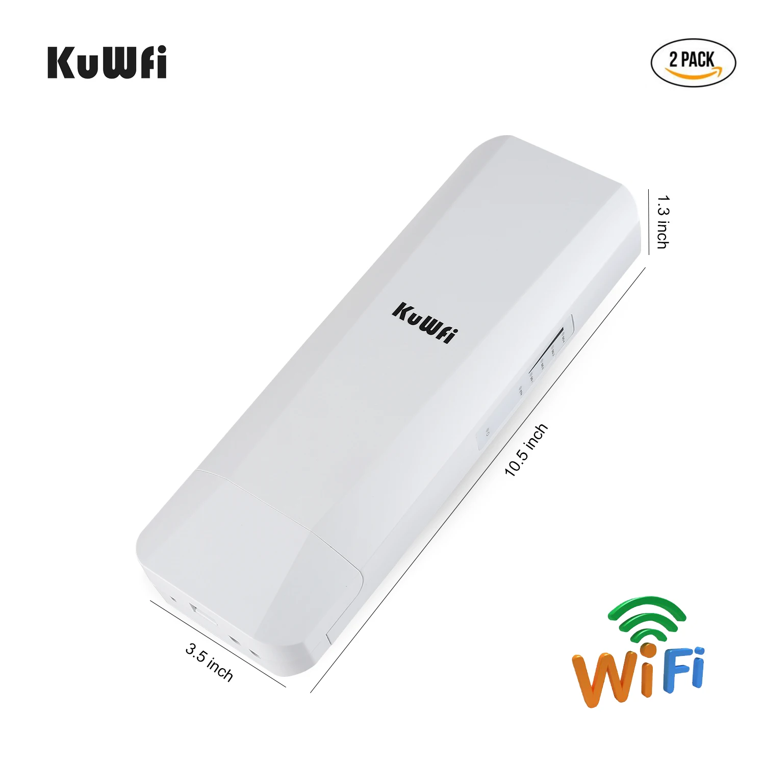 KuWFi 기가비트 야외 와이파이 라우터, 5.8G 무선 브리지, 900Mbps 와이파이 리피터, 3-5km 장거리 와이파이 범위, 14dBi 안테나