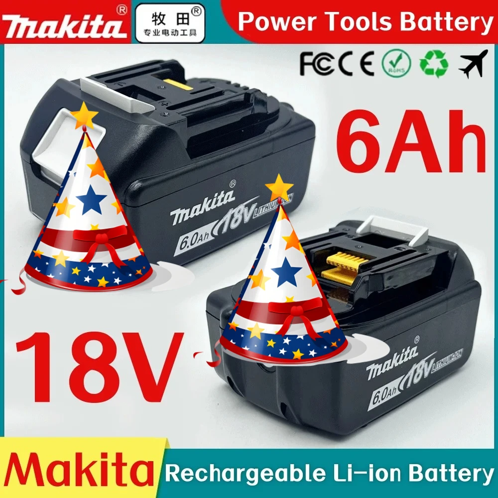 

18v 6.0Ah 100% Genuine/Original Makita battery LXT400 bl1840 bl1850b BL1850 bl 1860 bl1860 bl1830 bl1815 for makita tools drill