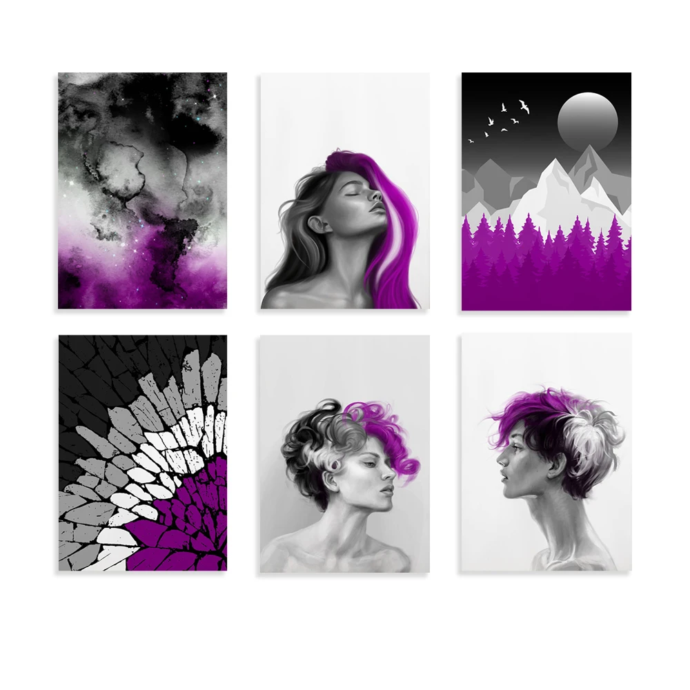 

Asexual Art Print, Asexual Flag Wall Art Poster, Ace Pride Art Print, Demisexual Art Print, Asexual Flag Pride Print Gift