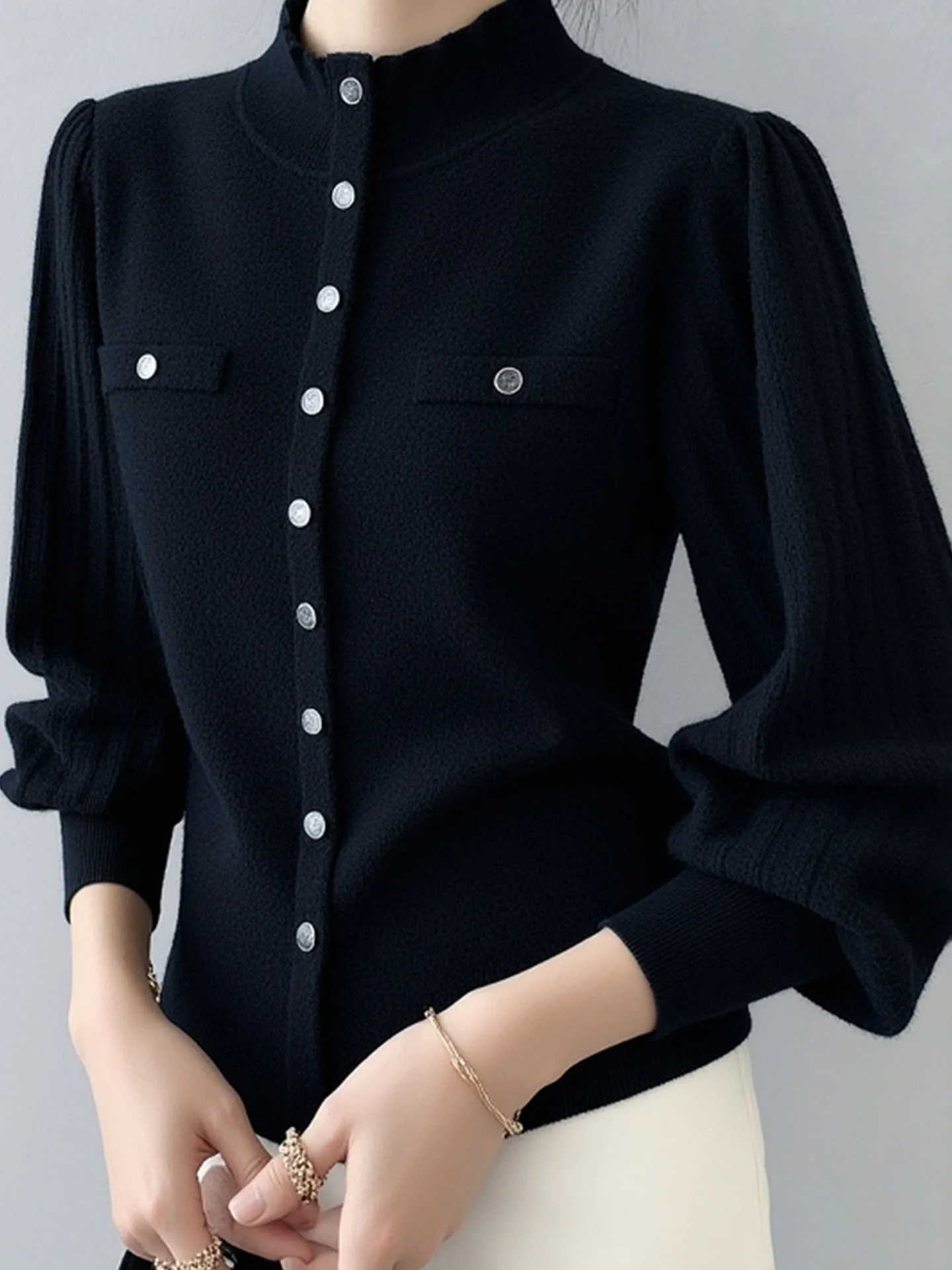 ファイオナブル 通勤用 ソフトで快適な着痩せ効果のあるカマーレニットウェア ロングスリーブ レディース トップス スリ 冬限定 ユニークなデザイン