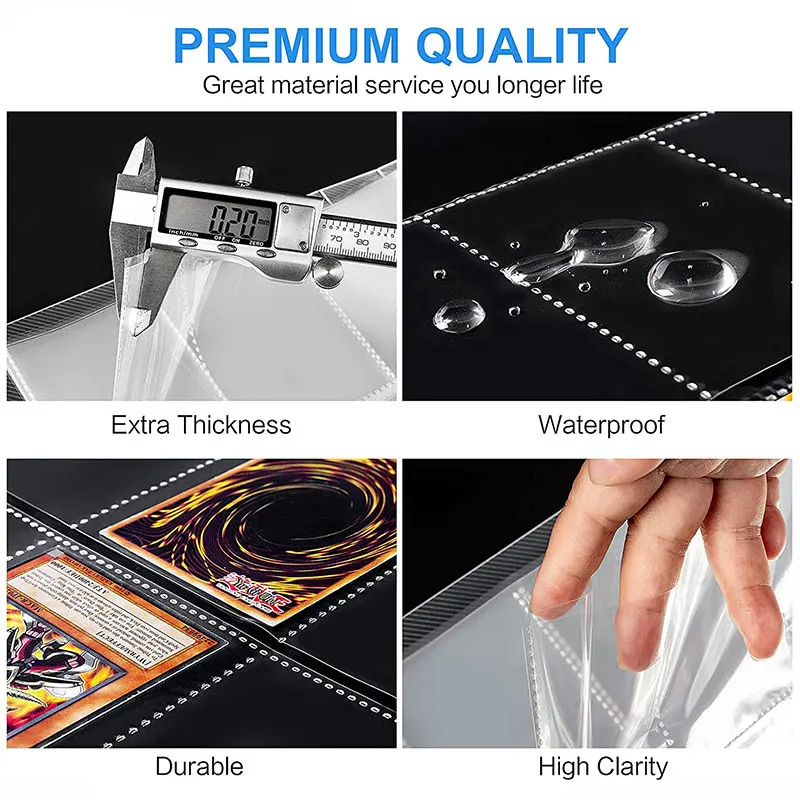 540 Pockets Baseball Card Sleeves, Double Side 9-Pocket Trading Card Binder  Sleeves Page Protectors Sheet for Pokemon - AliExpress 15