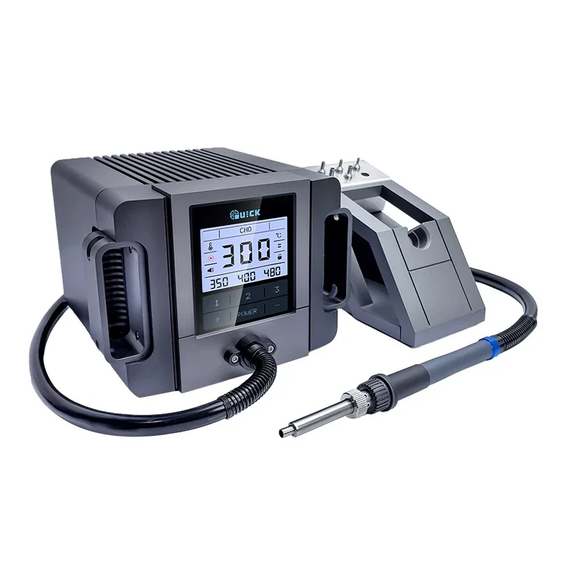 Quick TR1100 Touch Dormancy 200W Hot Air Gun Soldering Station for SMD Rework Station For Phone Miniature PCB Chip Repair tool