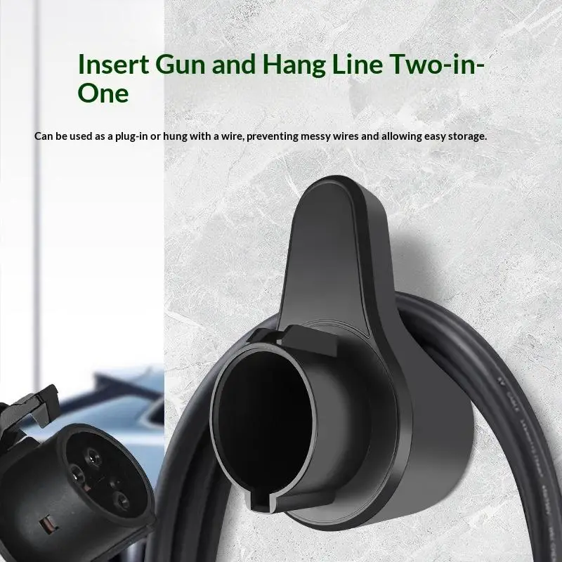 Charging Cable Plug Stand Extra Protection Wall Mount Wallbox Socket EV Charger Plug Holder For Electric Vehicle Type 2/Type 1