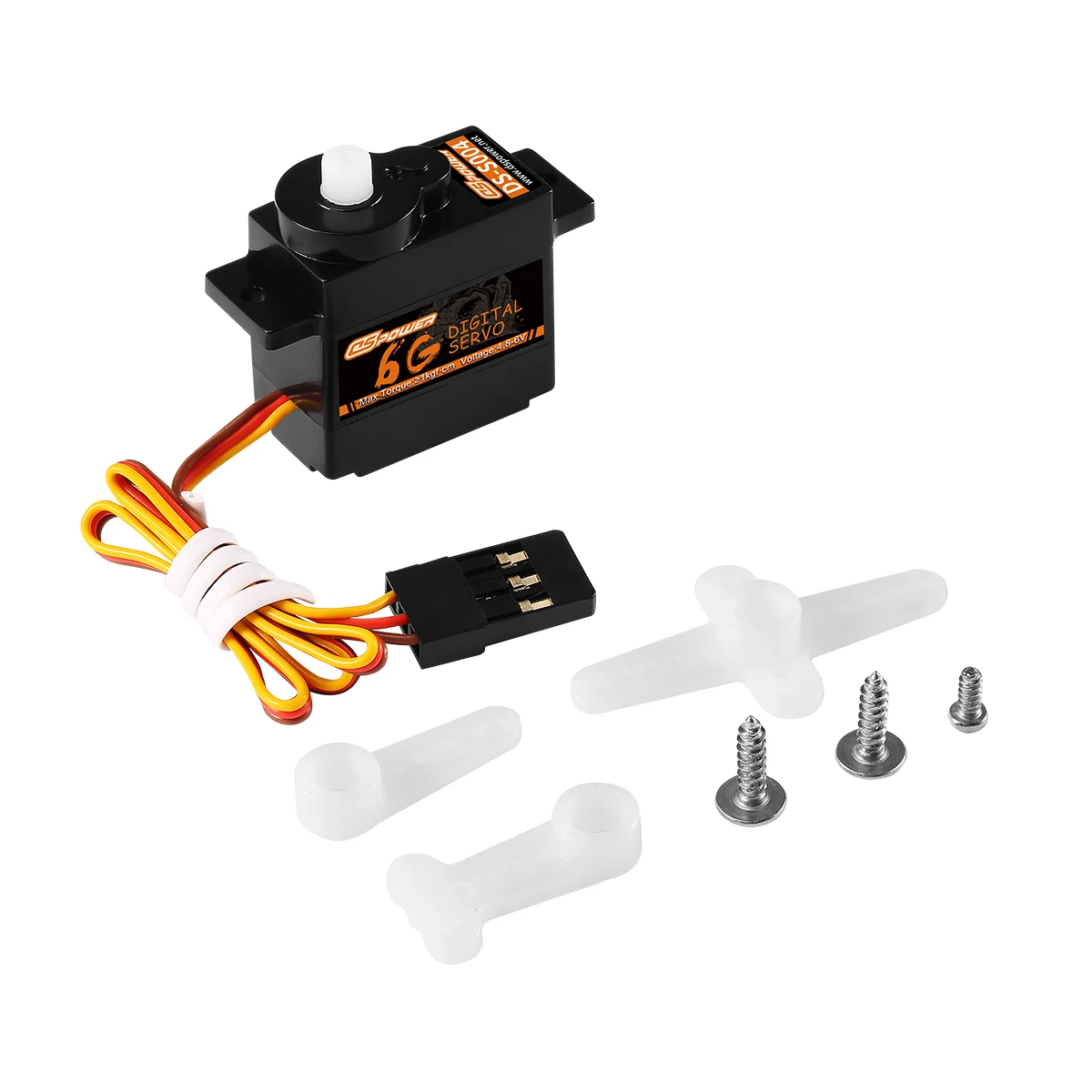 Dspower 6g micro digital à prova d'água, engrenagens de plástico coreless, servo para carro rc, avião, barco fixo, robô wltoys k969 k989 k999