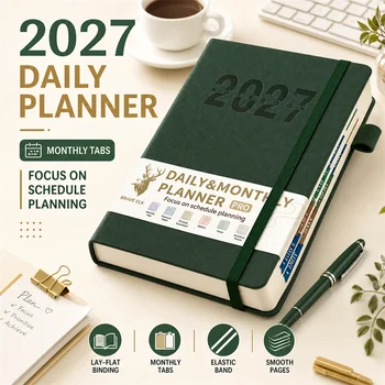 2027 Planning Notebook A5 English Planners Elastic Strap Designs Thicken Agenda Notepad Calendar Schedual 160 Sheets Page 320