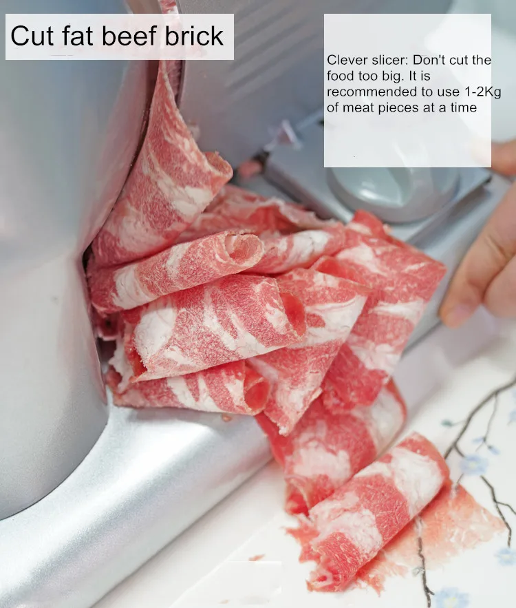 220V Elektrische Fleisch Slicer Hammel Rolle Rindfleisch Cutter Lamm Rollen Gemüse Schneiden Maschine Brot Scheiben Edelstahl Fleischwolf – Detail 9