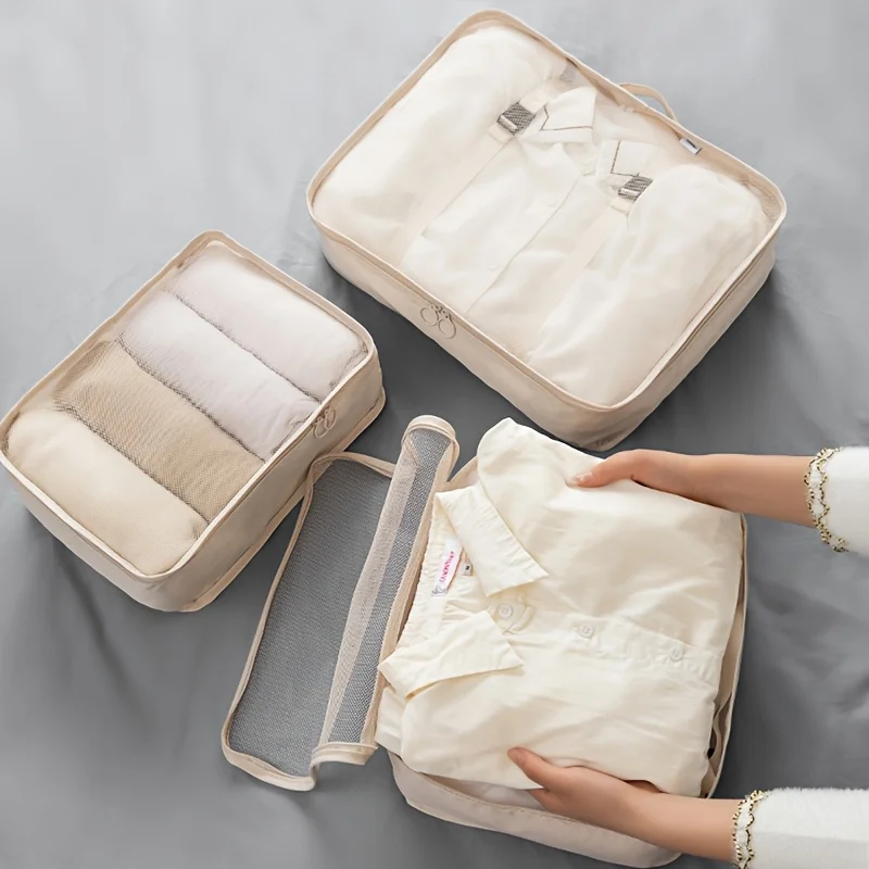 10 قطعة مجموعة السفر المنظم فرز أكياس التخزين حقيبة مكعبات التعبئة حالات المحمولة خزانة الأمتعة الملابس حقيبة أحذية أضعاف #2