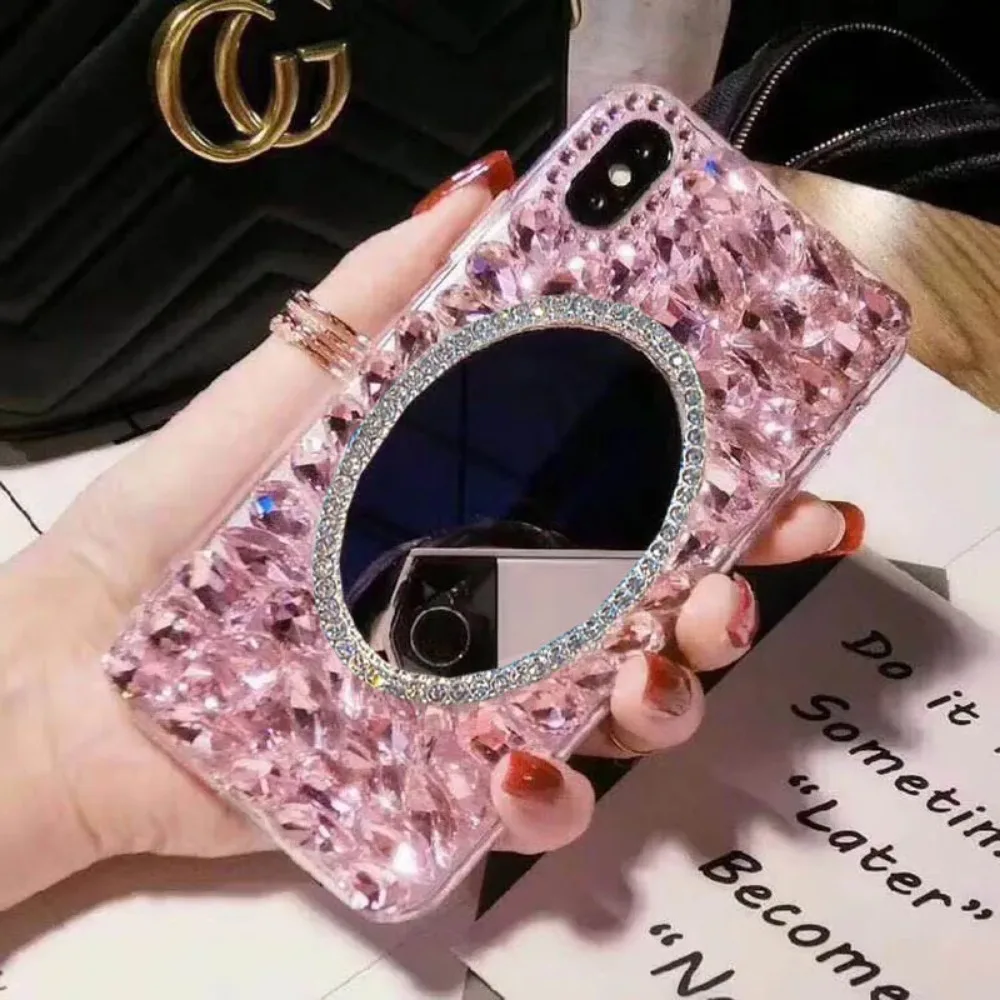 

Luxury 3D Diamond Mirror Bling Crystal Cases for Xiaomi Redmi Note, 11, 10, 9 Pro, 9S, 10S, Pro, X3, X5 Pro,10T, 11T