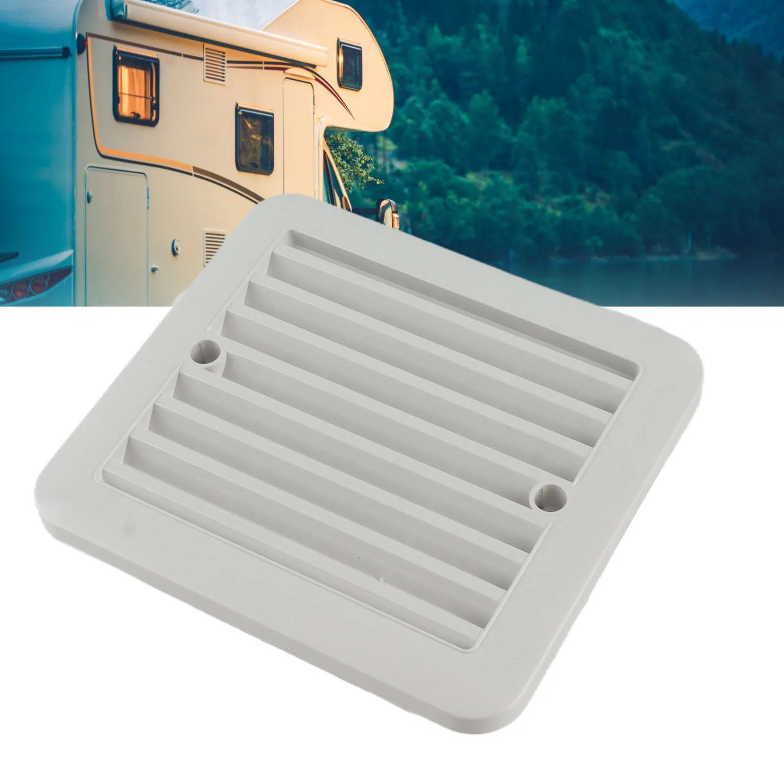 RV Air Vent Outlet Grille Panel Deformation Proof Water Resistant Easy Installation RV Side Ventilation Grille for Campervan