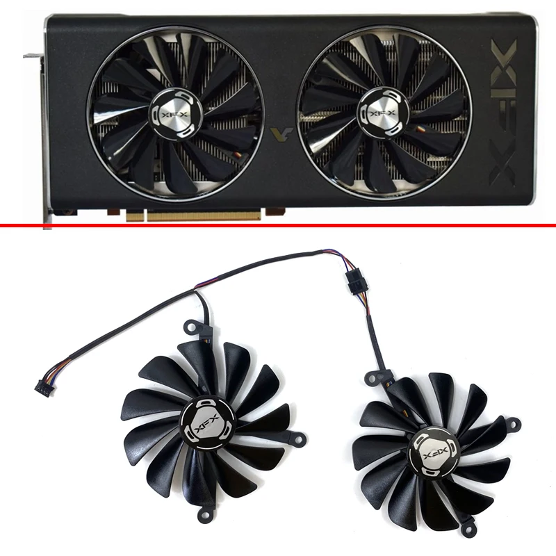 

Новый охлаждающий вентилятор FDC10U12S9-C для XFX Radeon RX 5700 5700XT 8 ГБ DD THICC II ультра-кулер для видеокарты CF1010U12S