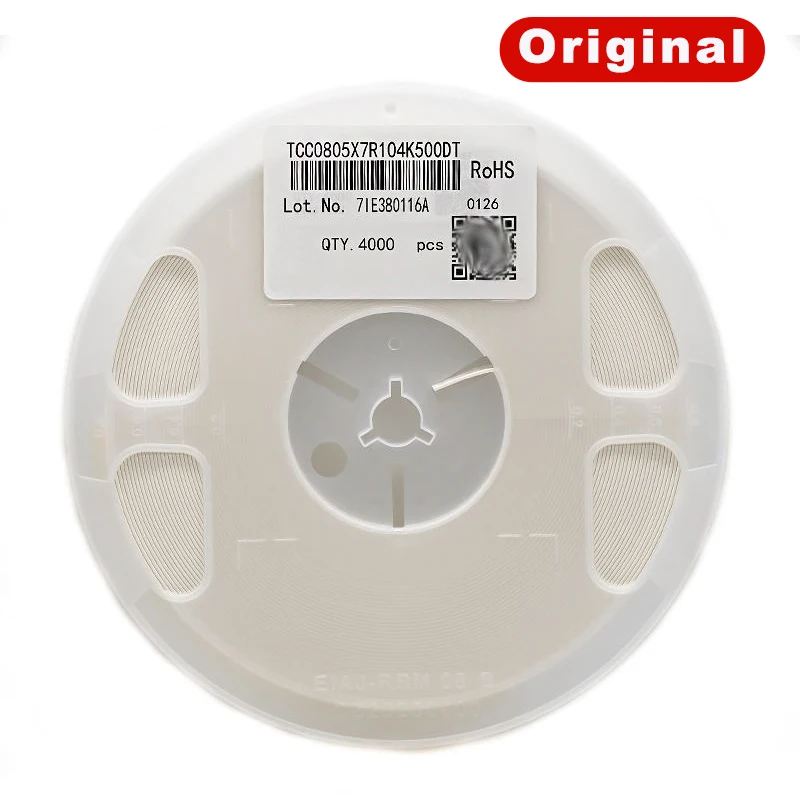 4000pcs 0805 50V SMD Thick Film Chip Multilayer Ceramic Capacitor 0.5pF-47uF 10NF 100NF 1UF 2.2UF 4.7UF 10UF 1PF