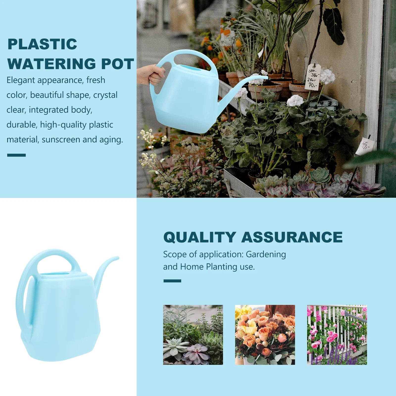

Long Mouth Watering Can Durable PP Material Comfortable Grip Suitable for Home Gardening Balcony Flowering Indoor Bonsai Outdoor