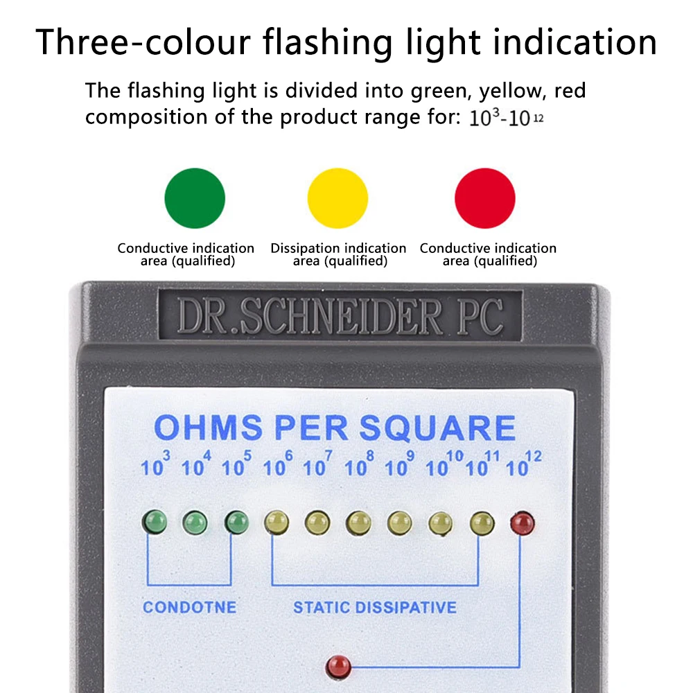 DS LS-385 felszínen Szabadkozás teszter Statikai Ujjbegy antistatic Tárgy felszínen Impedancia teszter