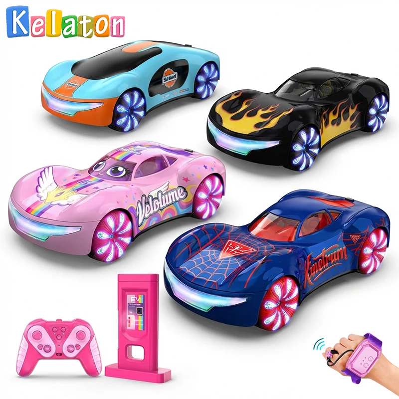 

New Energy Spray Stunt RC Car with LED Wheel Lights | 8CH Remote Control | 3.7V 1200mAh Rechargeable Battery | Kids Toy Vehicle